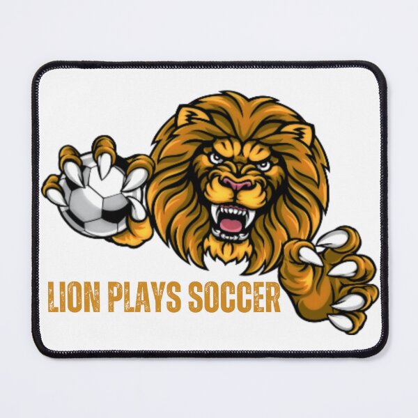 Item preview, Golden Lion Playing Soccer, soccer lovers, lion lovers designed and sold by D-lion.