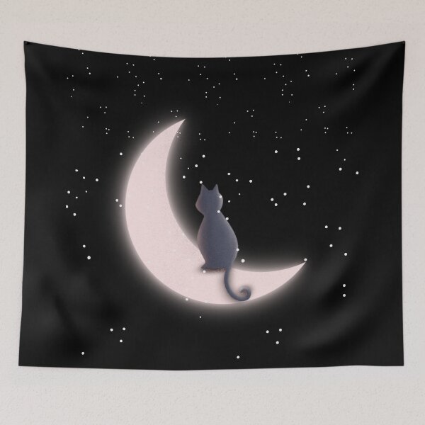 Item preview, The Cat and the Moon designed and sold by Unik Store.