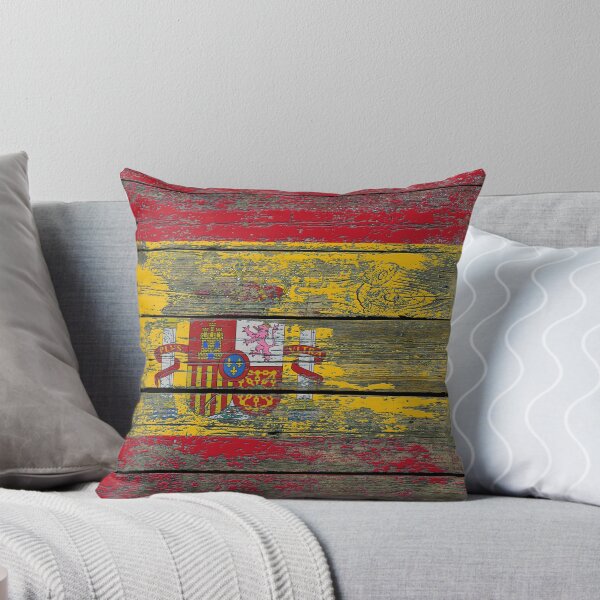 Item preview, Flag of Spain on Rough Wood Boards Effect designed and sold by JeffBartels.