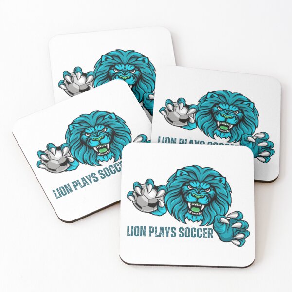 Item preview, Blue sky Lion Playing Soccer, soccer lovers, lion lovers designed and sold by D-lion.