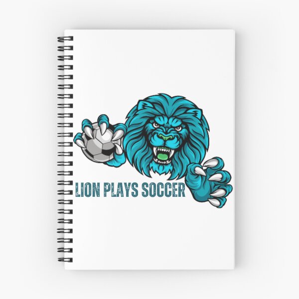 Item preview, Blue sky Lion Playing Soccer, soccer lovers, lion lovers designed and sold by D-lion.