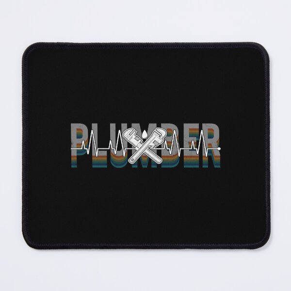 Item preview, Retro Plumber Pipefitter Heartbeat designed and sold by Trendy Valley .