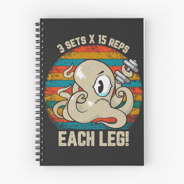 Item preview, 3 sets 15 reps EACH LEG - Funny Octopus at the Gym designed and sold by sashashuba.