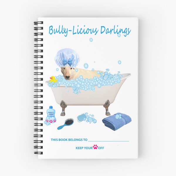 Item preview, Bull Terrier Bubble Bath Time designed and sold by Rubi-Doobie.