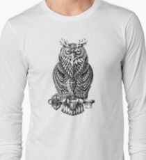 Camiseta de manga larga Gran búho cornado
