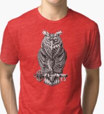 Great Horned Owl Tri-blend T-Shirt
