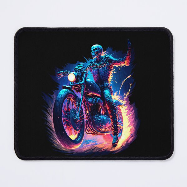 Item preview, Skeleton rides a motorcycle designed and sold by olazlo.