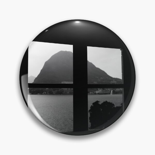 Item preview, Window View over Lake Lugano with Mountain Peak Monte Bre and Sunlight designed and sold by Mats Silvan.