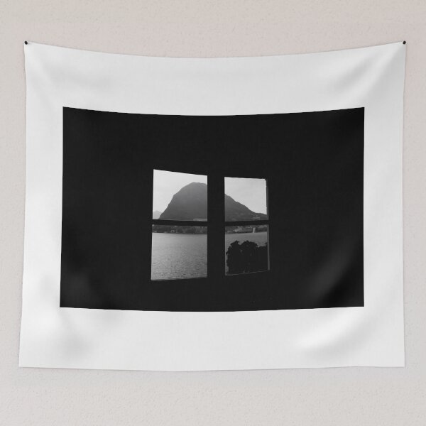 Item preview, Window View over Lake Lugano with Mountain Peak Monte Bre and Sunlight designed and sold by Mats Silvan.