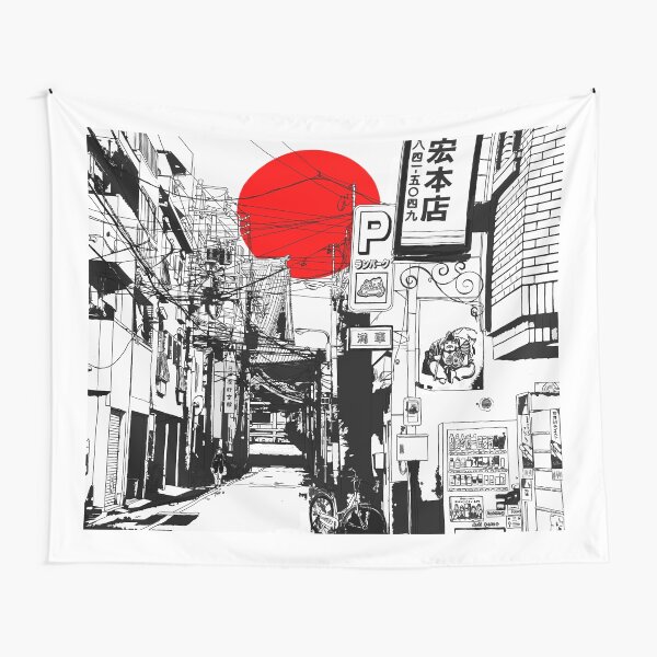 Aperçu de l'œuvre Lever de soleil dans les rues de Tokyo créée et vendue par monerty.