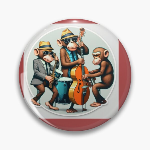 Item preview, Monkeys Playing Jazz designed and sold by Bleknervin.