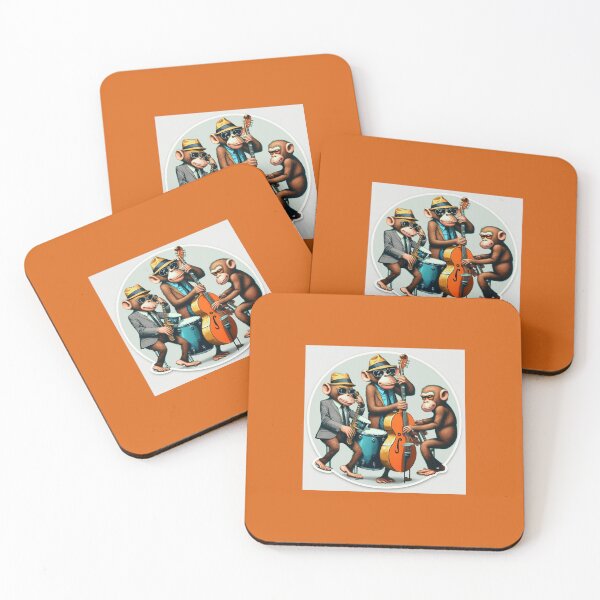 Item preview, Monkeys Playing Jazz designed and sold by Bleknervin.