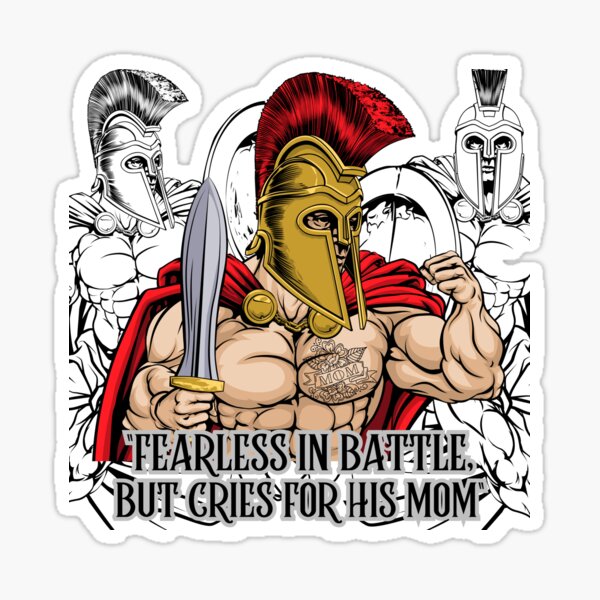 Mama's Boy Spartan Sticker