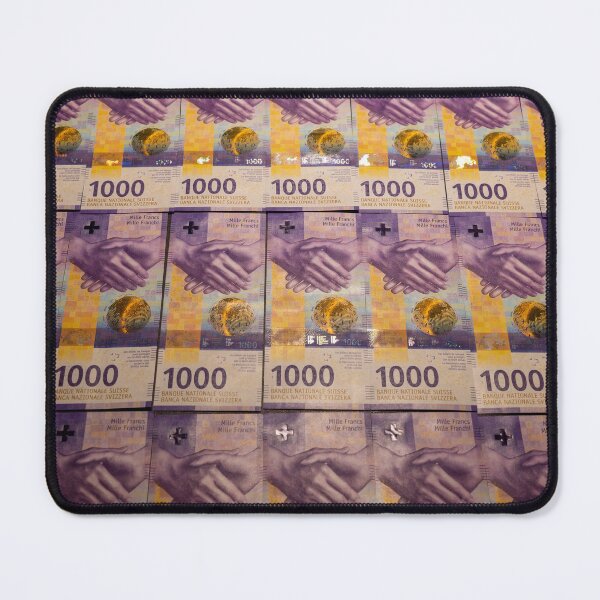 Artikelvorschau, Viele 1000 Schweizer Franken Banknote auf dem Tisch entworfen und verkauft von Mats Silvan.