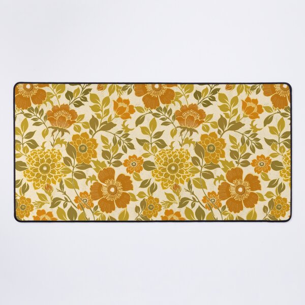 Item preview, 70s retro vintage warm color flower pattern, boho, hippie, orange and yellow designed and sold by chrissyink.