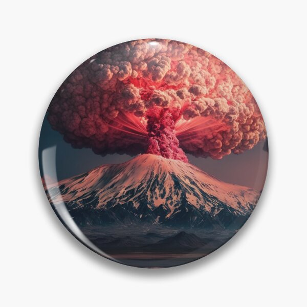 Item preview, Landscape of the atomic bomb detonated in Fuji moutain view, imagined art, fantasy art, wall art 11 designed and sold by jetaiart.