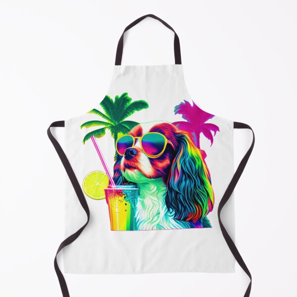 Artikelvorschau, Lustiger Cavalier King Charles Spaniel Design Aufkleber Hund Tropischer Sommer Vacay Mode Urlaub entworfen und verkauft von reddrive88.