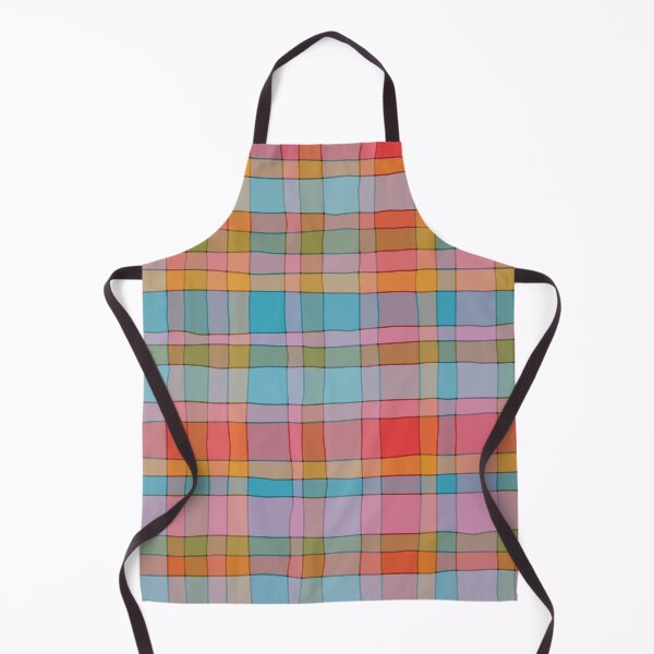 Item preview, Funky Madras Plaid Pattern Red Blue Pink Green Ochre designed and sold by kierkegaard.