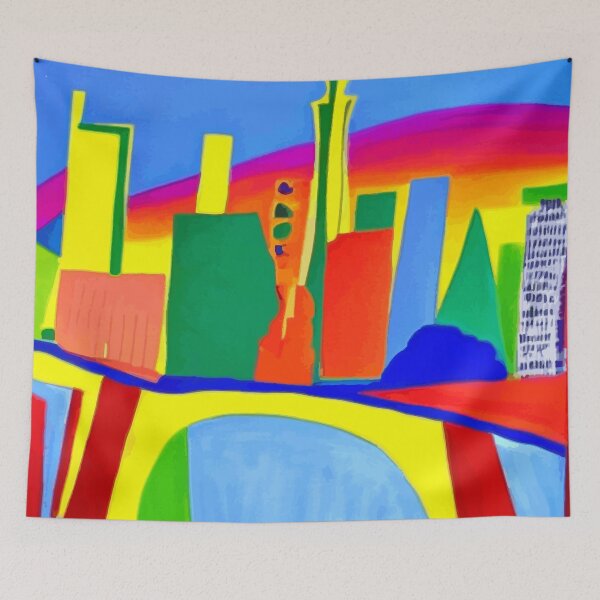 Item preview, The Essence of Frankfurt: An Abstract Urban Landscape designed and sold by wwlmerch.