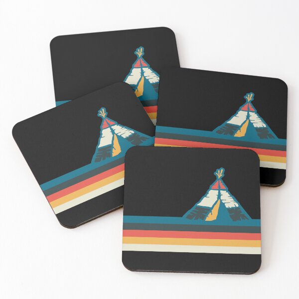 Item preview, Retro Camping with Tepee Tent designed and sold by Hatitudeology.