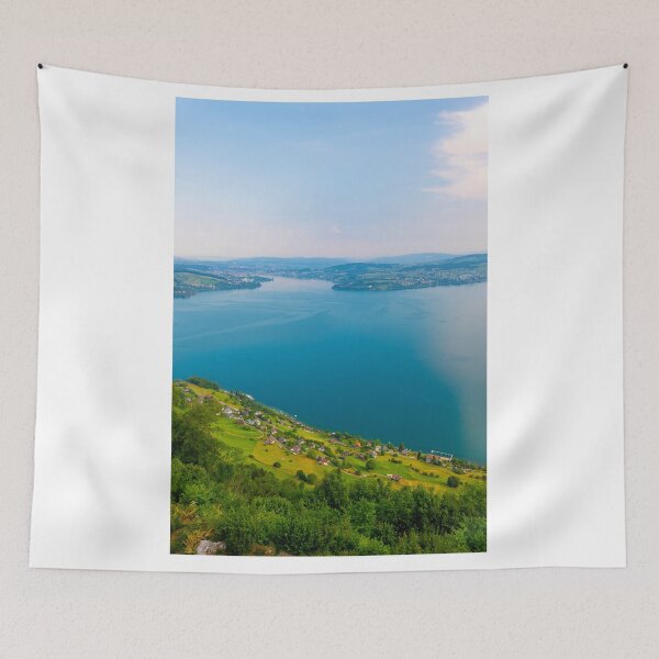 Item preview, Aerial View over Lake Lucerne and Mountain designed and sold by Mats Silvan.