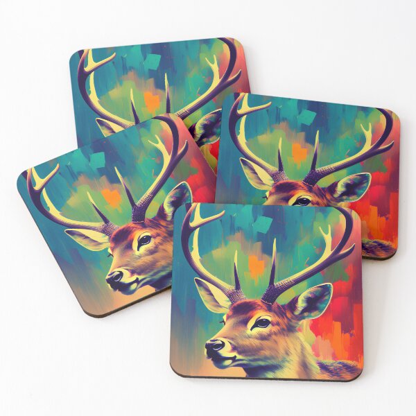 Item preview, Colorful deer artwork designed and sold by DopeDesign111.