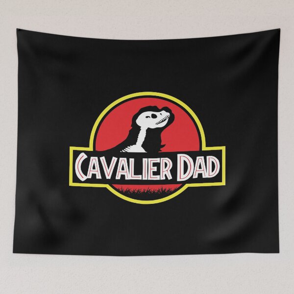 Item preview, (For Dark Background) Jurassic Cavalier King Charles Spaniel Dad designed and sold by More Cute Dogs.