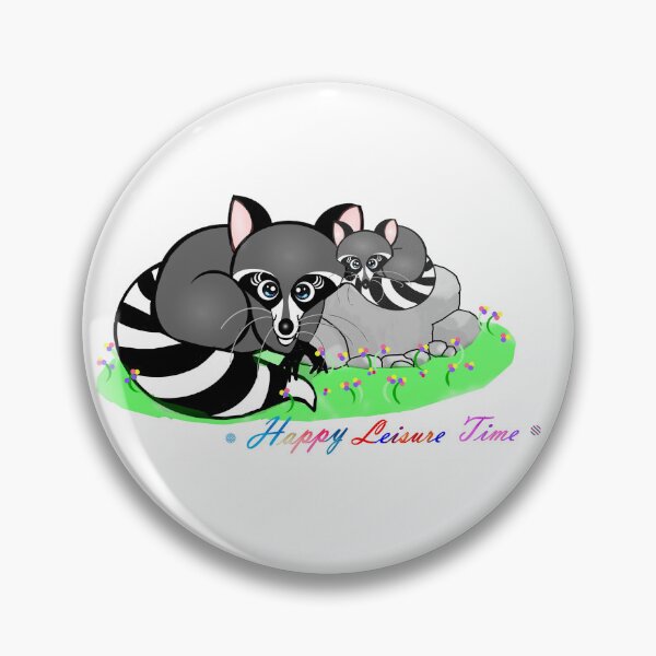 Item preview, Happy Leisure time - Cute raccoons  designed and sold by Shirley cute art .