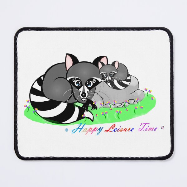Item preview, Happy Leisure time - Cute raccoons designed and sold by Shirley cute art .