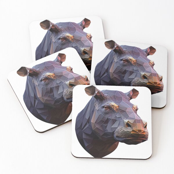 Item preview, polygon hippo t-shirt designed and sold by OKR1M.