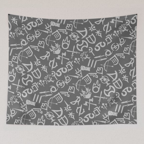 Item preview, XIV Classes and Jobs Repeating - Grey designed and sold by Foux's Leafs.