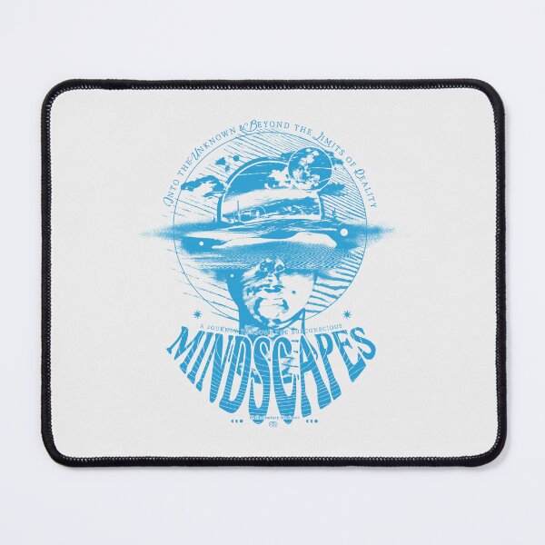 Item preview, MINDSCAPES - Trippy xeroxed shirt Blue designed and sold by URBAN LEADS.