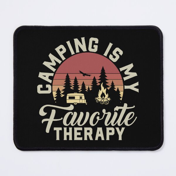 Item preview, CAMPING IS MY FAVORITE THERAPY - funny retro camping designed and sold by KatisDesign.