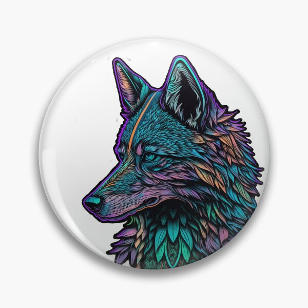 Item preview, Colorful Wolf Vector Illustration designed and sold by EvanJohnCrafts.