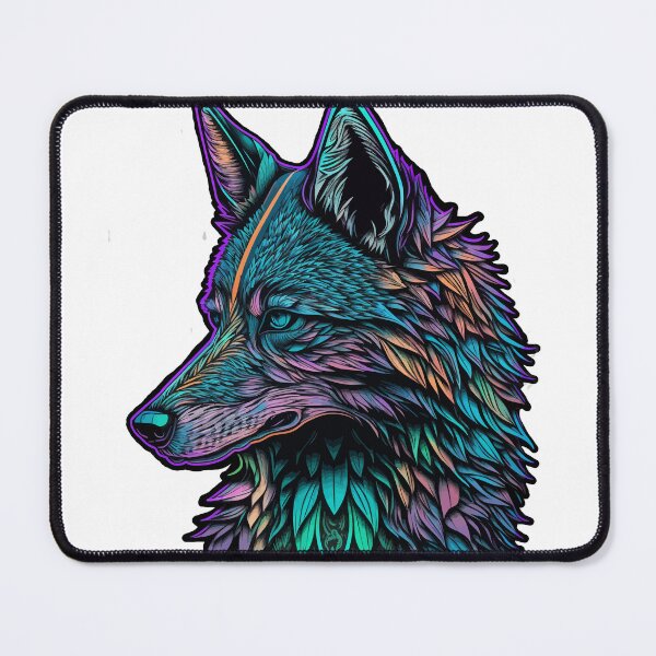 Item preview, Colorful Wolf Vector Illustration designed and sold by EvanJohnCrafts.