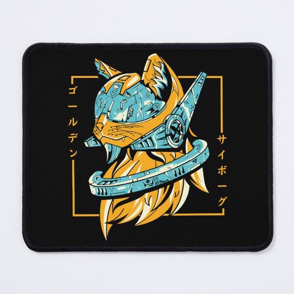 Item preview, Cyberpunk Cat - Golden Cyborg In Japanese designed and sold by yoku-mieru.