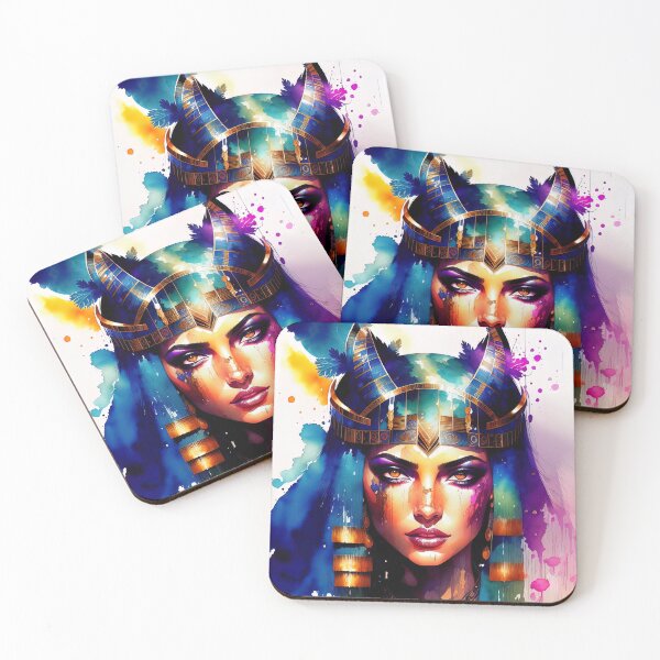 Item preview, Cleopatra portrait in watercoor designed and sold by IkonixArt.
