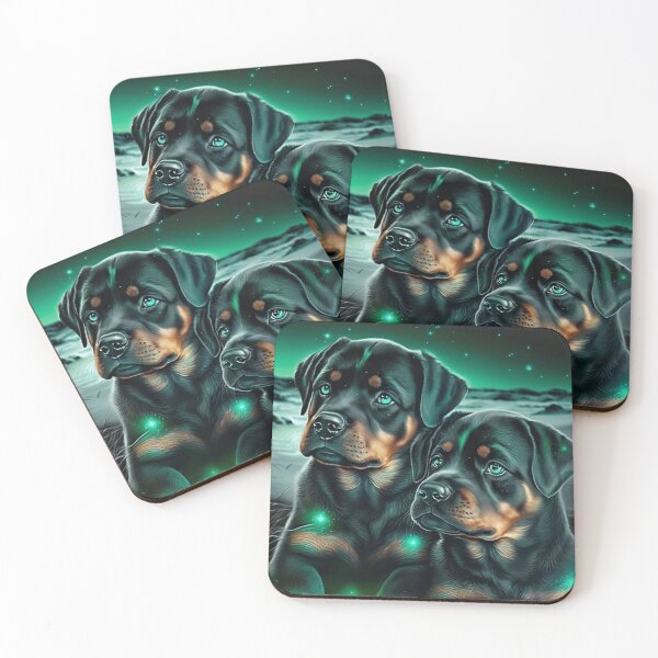 Item preview, Rottweilers With Green Glow designed and sold by Nocturne  Paws.