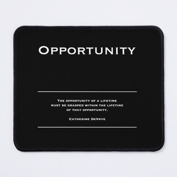 Item preview, Opportunity - Motivational Inspirational Corporate Office Wall Art Black and White T-Shirt / Poster / Sticker / Mug designed and sold by Read This Already.