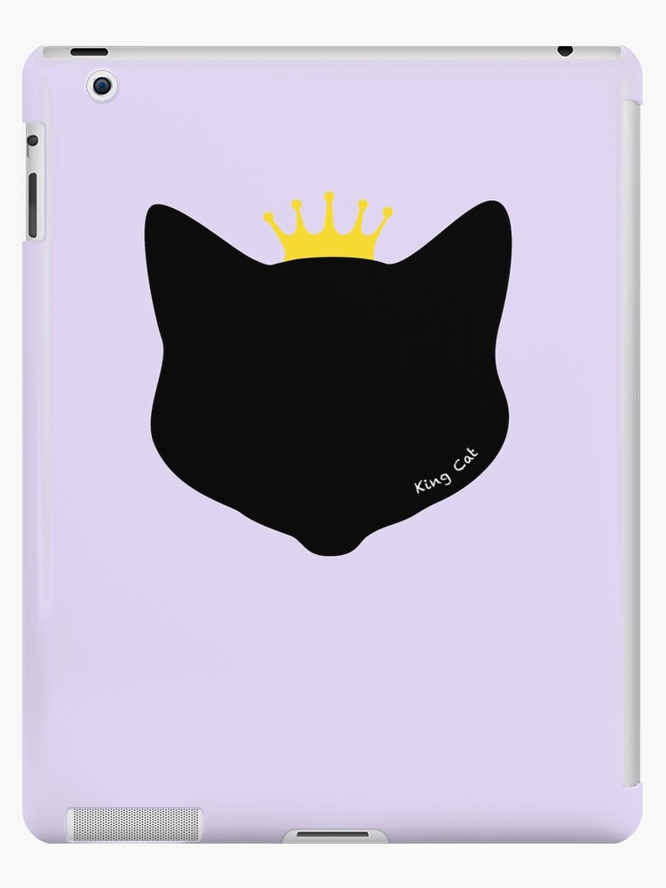 Coque Et Skin Adhesive Ipad Silhouette De Tete De Chat Roi Par Paisha Redbubble