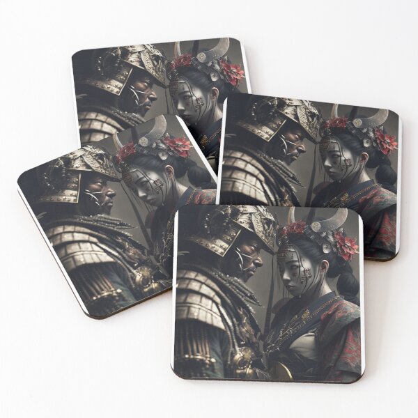 Item preview, Japanese geisha with samurai warriors designed and sold by Globuwear.