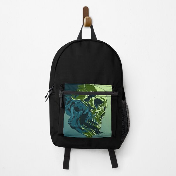 Item preview, Human skull in green and blue colors. designed and sold by RockSteadyReady.