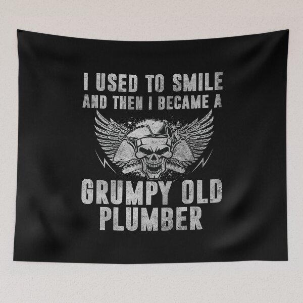 Item preview, I Used To Smile And Then I Became A Grumpy Old Plumber Funny designed and sold by Trendy Valley .