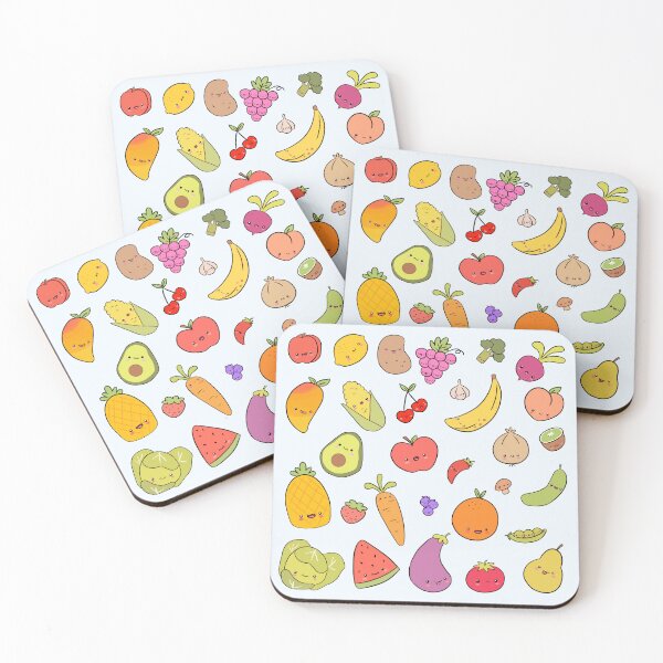 Item preview, Cute fruit and vegetables pattern  designed and sold by Yarafantasyart.