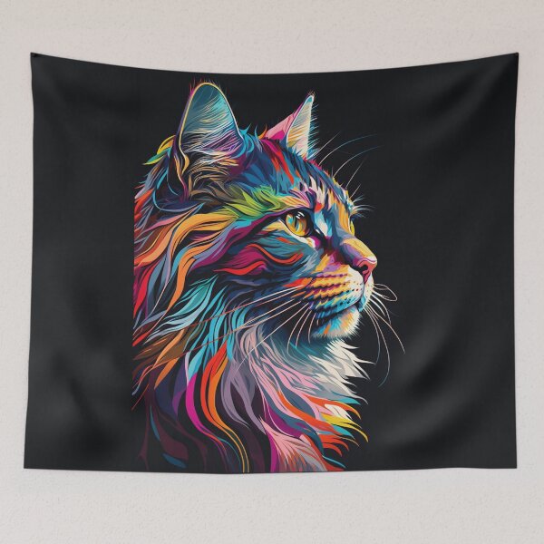 Item preview, Splash Maine coon Cat - Colorful, Pop Art! designed and sold by adredn86.
