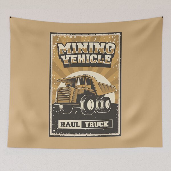 Item preview, Mining Vehicle, Haul Truck, vintage poster designed and sold by Groove-Emporium.