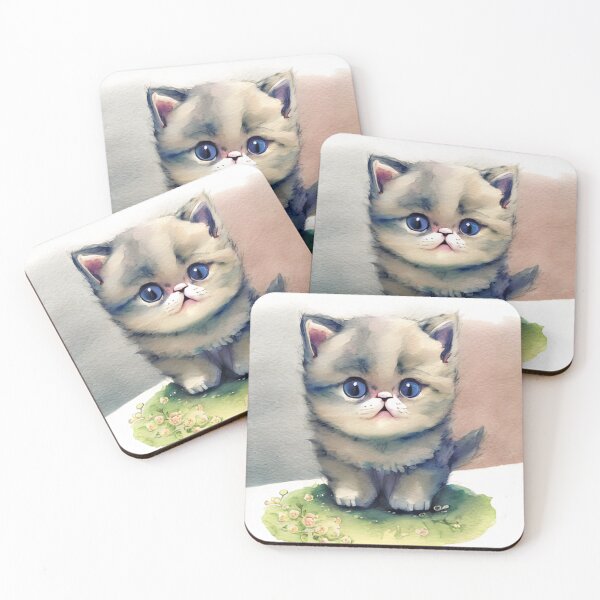 Item preview, Cute British Shorthair Cat Kitten Art 3 designed and sold by cutiepeupies.