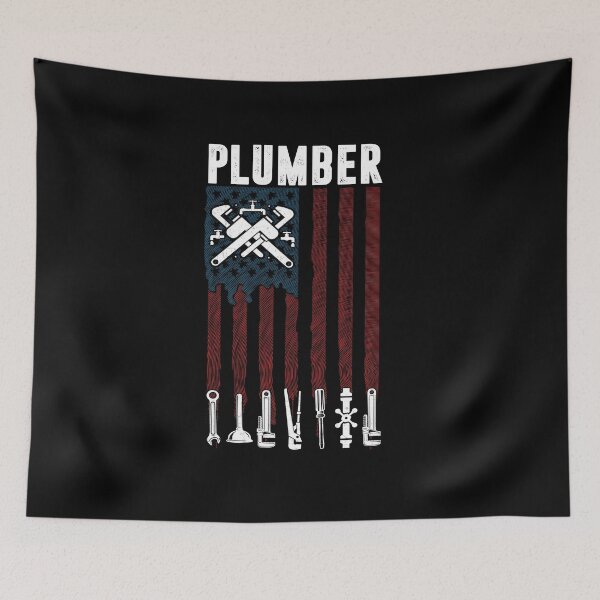 Item preview, American Flag Plumber Patriotic designed and sold by Trendy Valley .