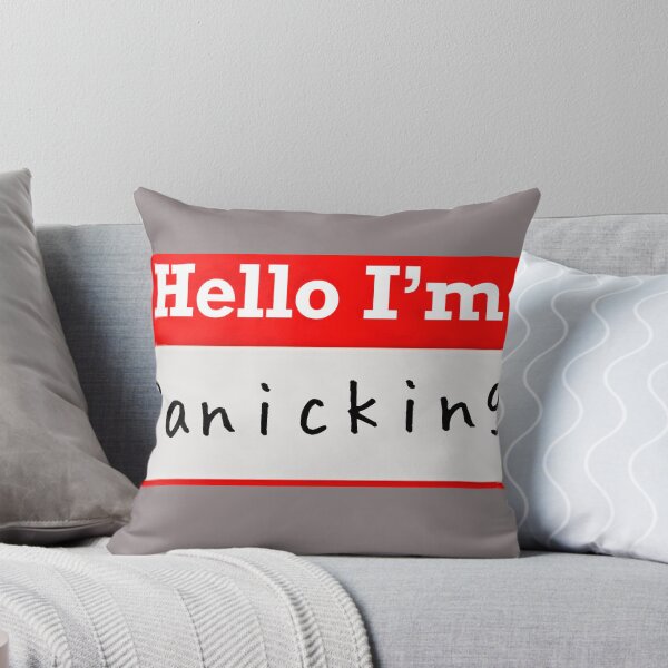 Item preview, Hello I’m “Panicking” - Name tag designed and sold by SirZeus.