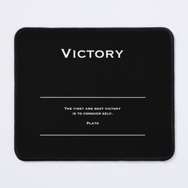 Item preview, Victory - Motivational Inspirational Corporate Office Wall Art Black and White T-Shirt / Poster / Sticker / Mug designed and sold by Read This Already.